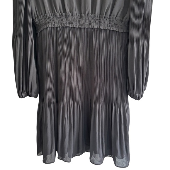 Nanette Lepore Pleated Dress Peasant Sleeve Office Workwear Dressy Size 16 - Picture 10 of 14